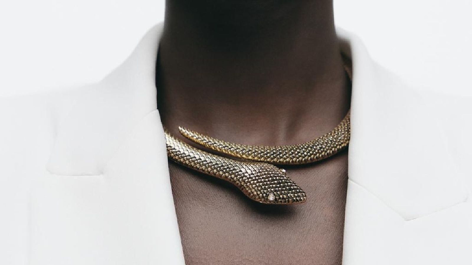 Collar choker con forma de serpiente