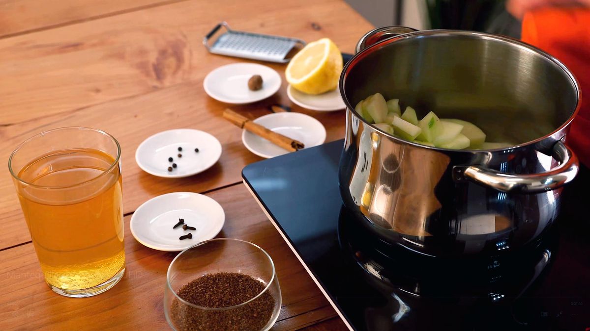 Receta de mantequilla de manzana   paso 2