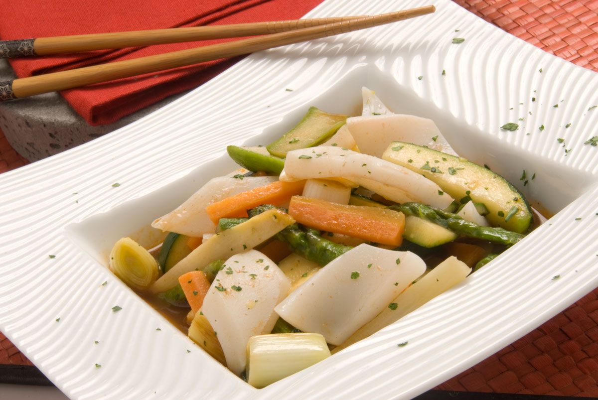 356B verduras al wok con calamar arguinano xl