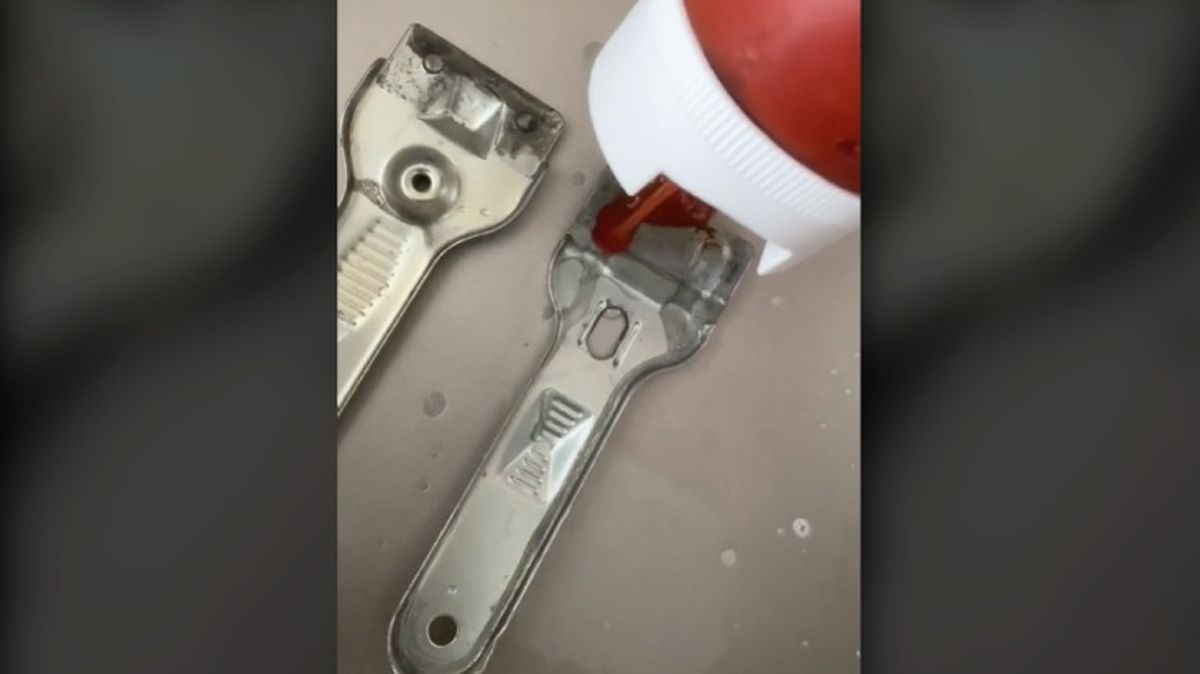 quitar oxido con ketchup