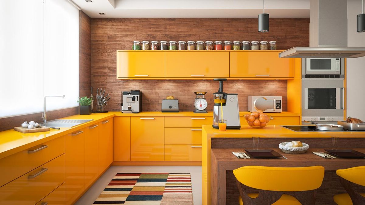 colores tierra arena hogar mas calido cocina mostaza