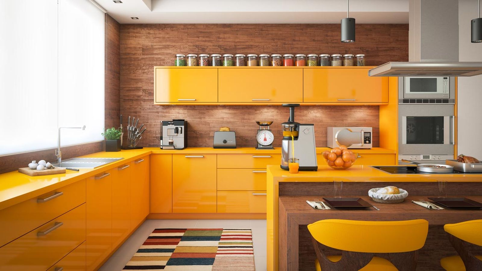 colores tierra arena hogar mas calido cocina mostaza