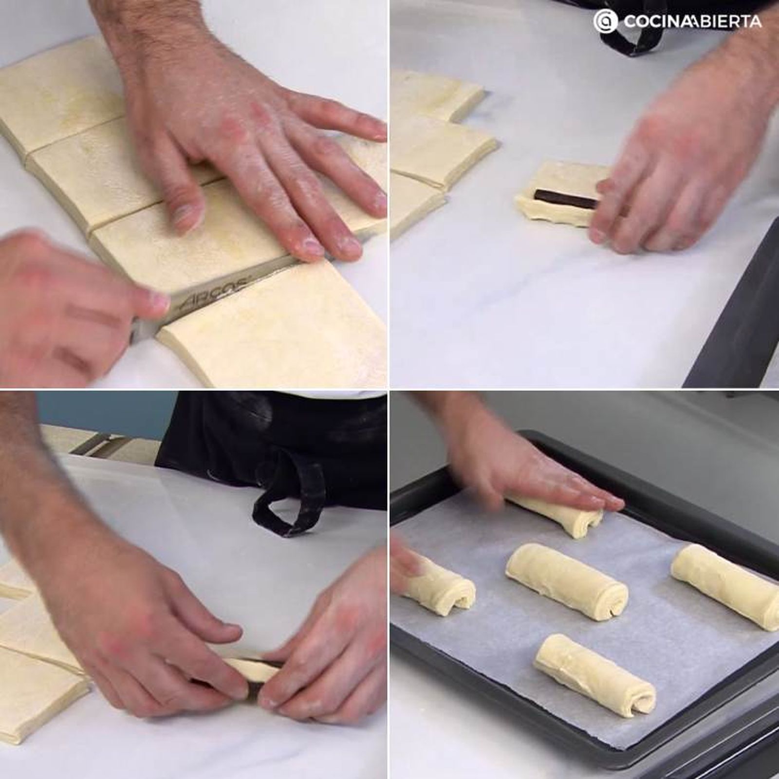Paso a paso para hacer napolitanas de chocolate en casa