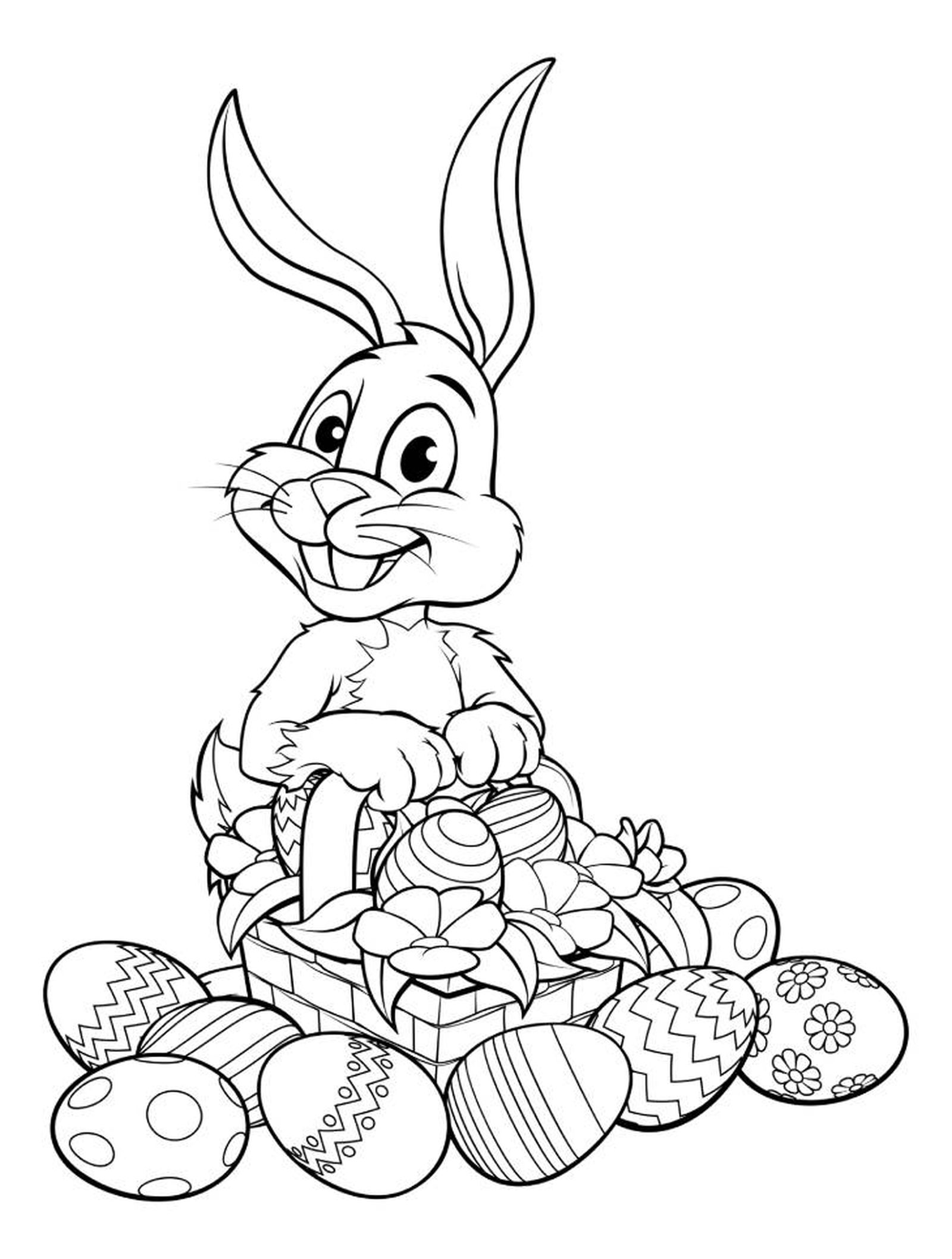 dibujo conejo pascua 8