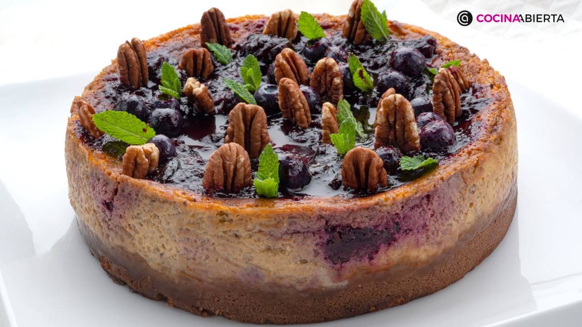 tarta de queso con aranadanos y nueces receta