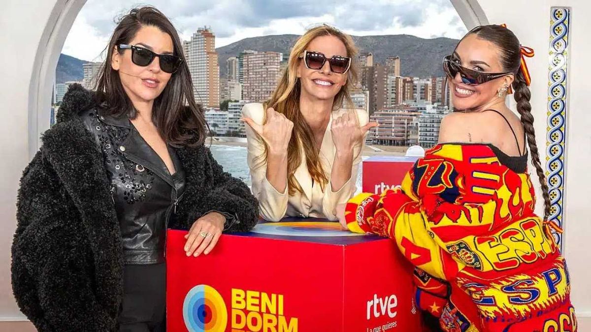 Ruth Lorenzo, Paula Vázquez e Inés Hernand, presentadoras del Benidorm Fest 2025.