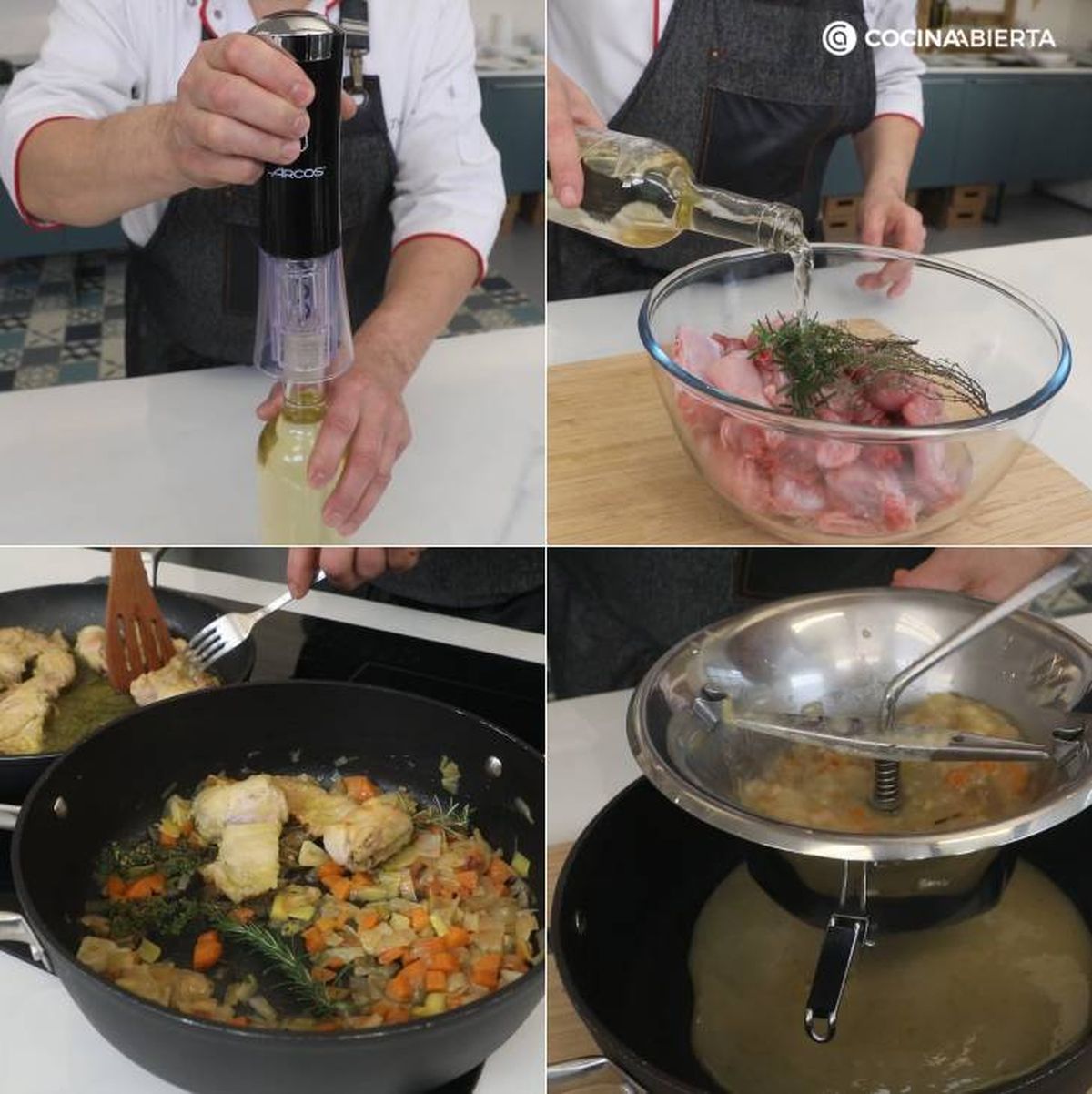 guiso conejo al vino blanco pasos