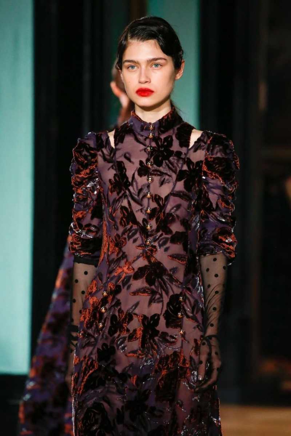 Vestido de terciopelo devoré