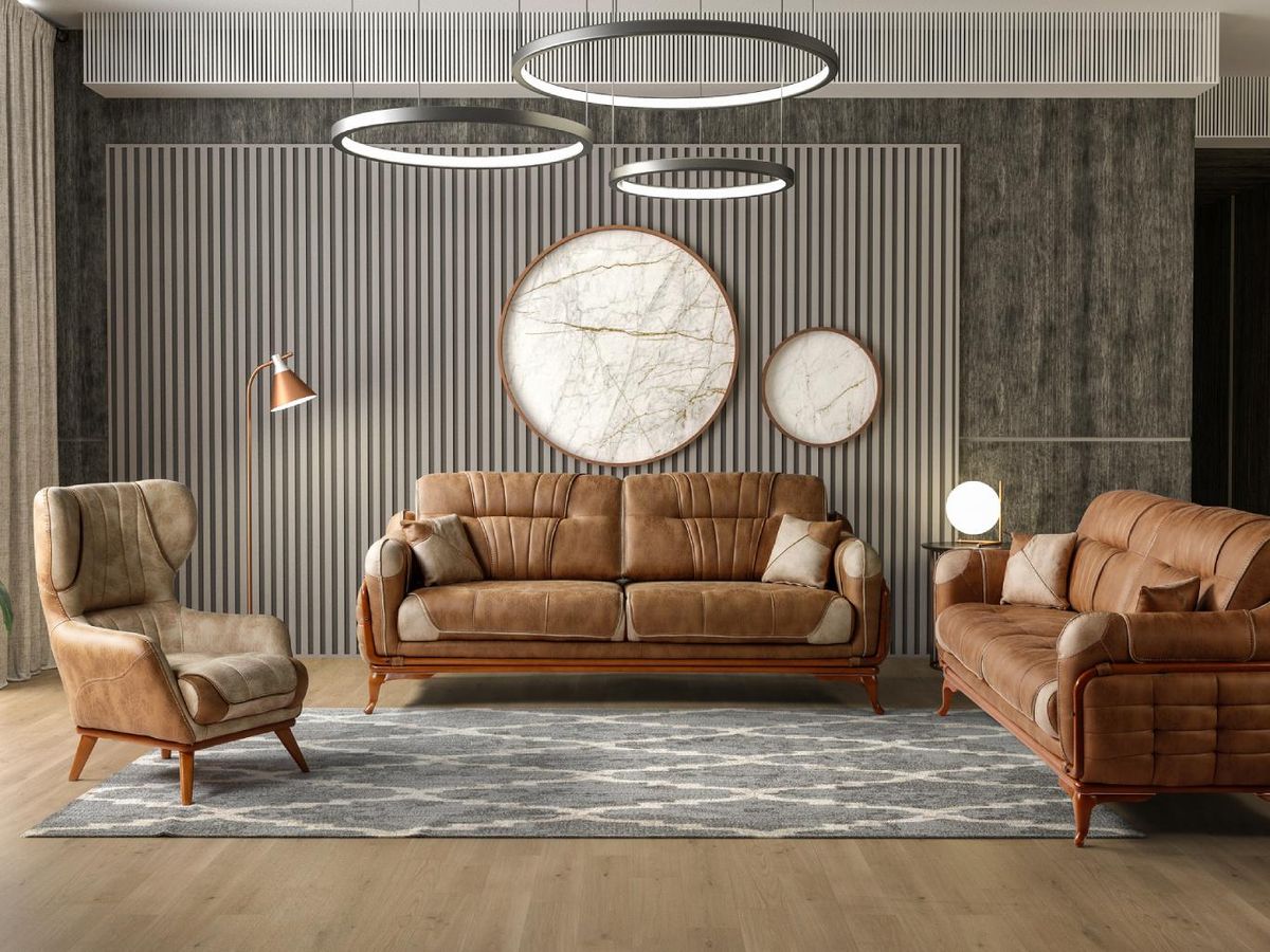 Salón elegante con adornos en la pared.