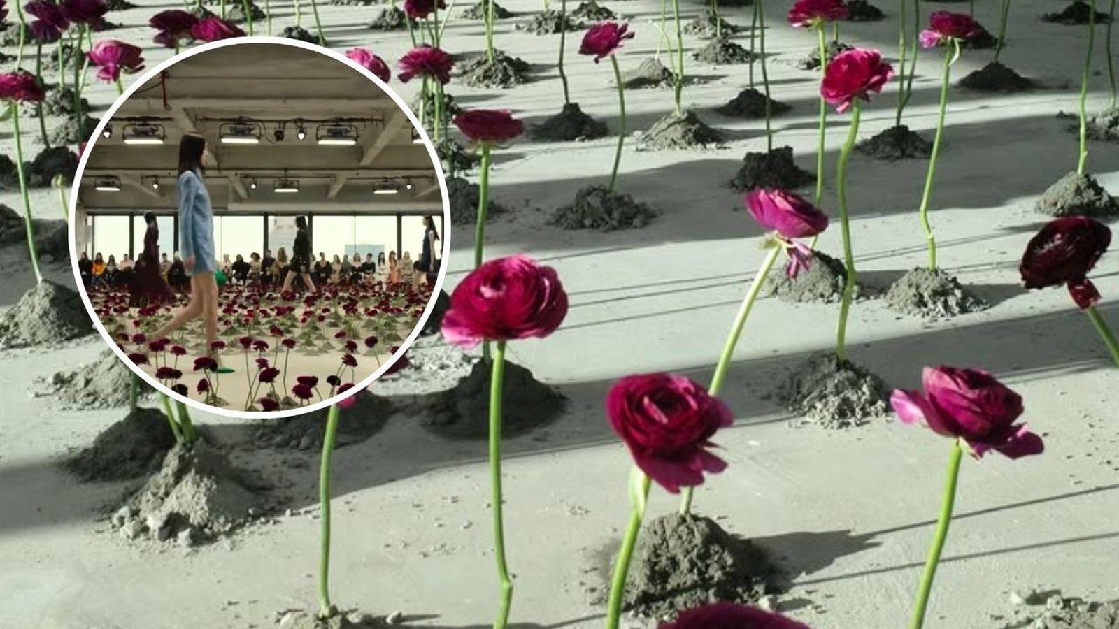 El desfile de otoño 2025 de Carolina Herrera se elevó con el uso de ranúnculos.