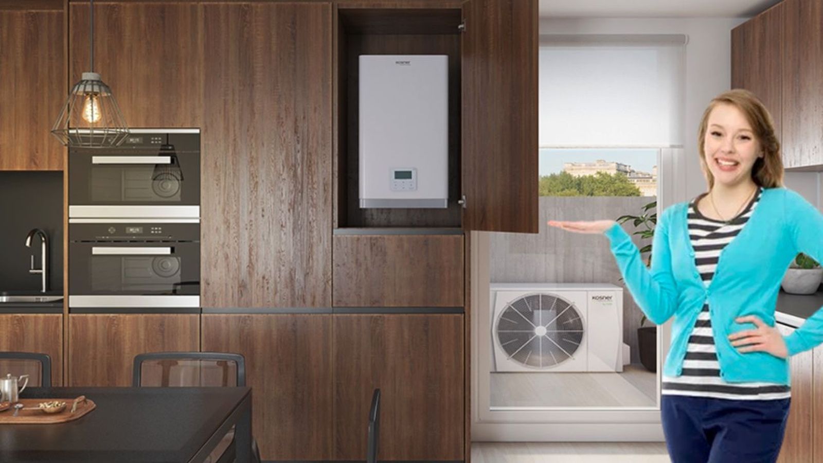 La aerotermia en un piso / Imagen. Hogarsense