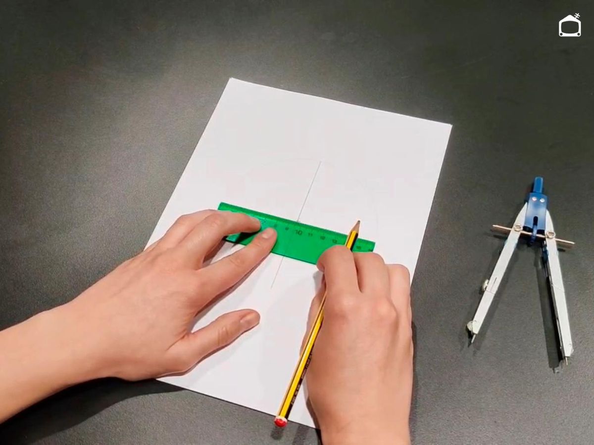 Paso dos para hacer la estrella de cinco puntas.