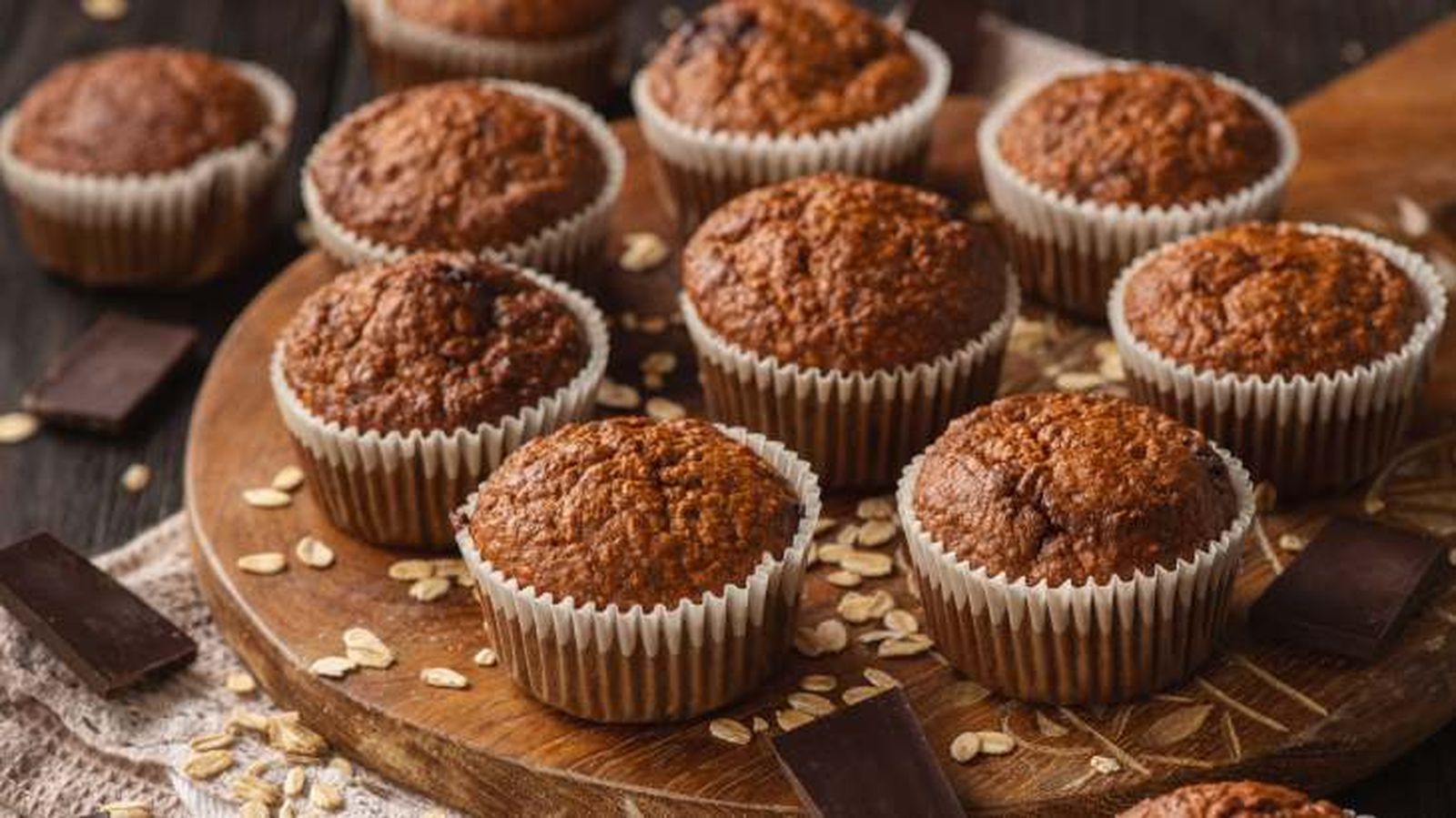 muffins harina avena chocolate