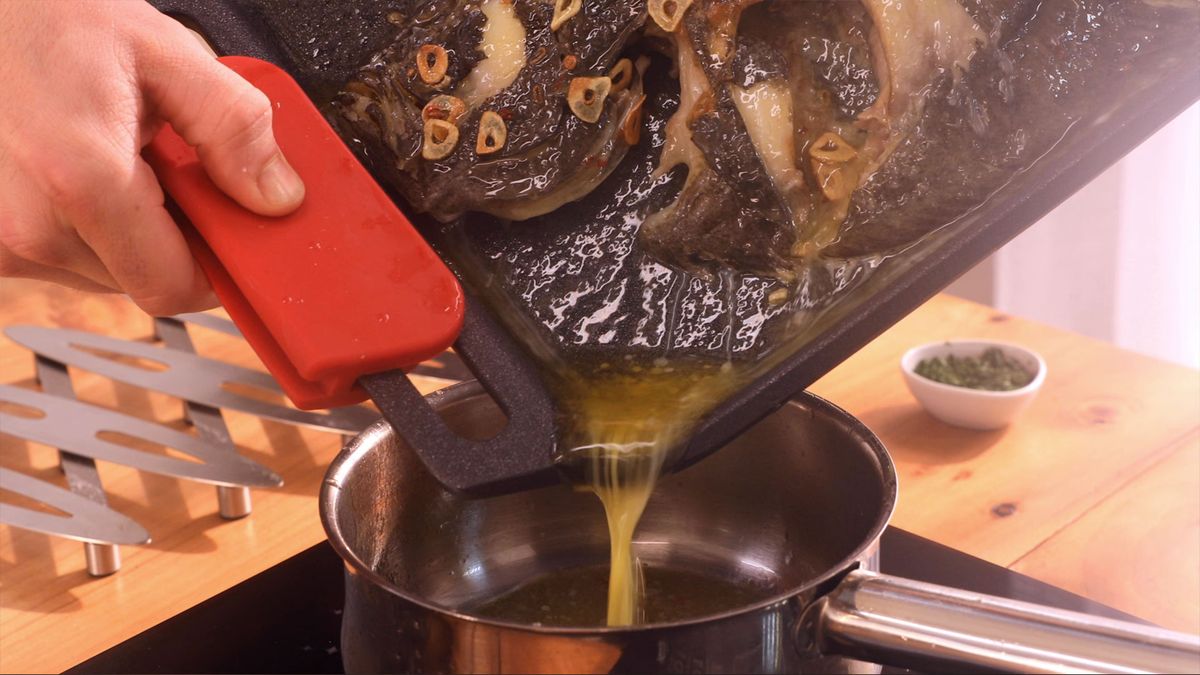 Rodaballo a la plancha con vinagreta  paso 4