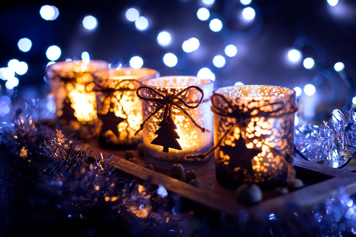 Velas de Navidad iluminacion