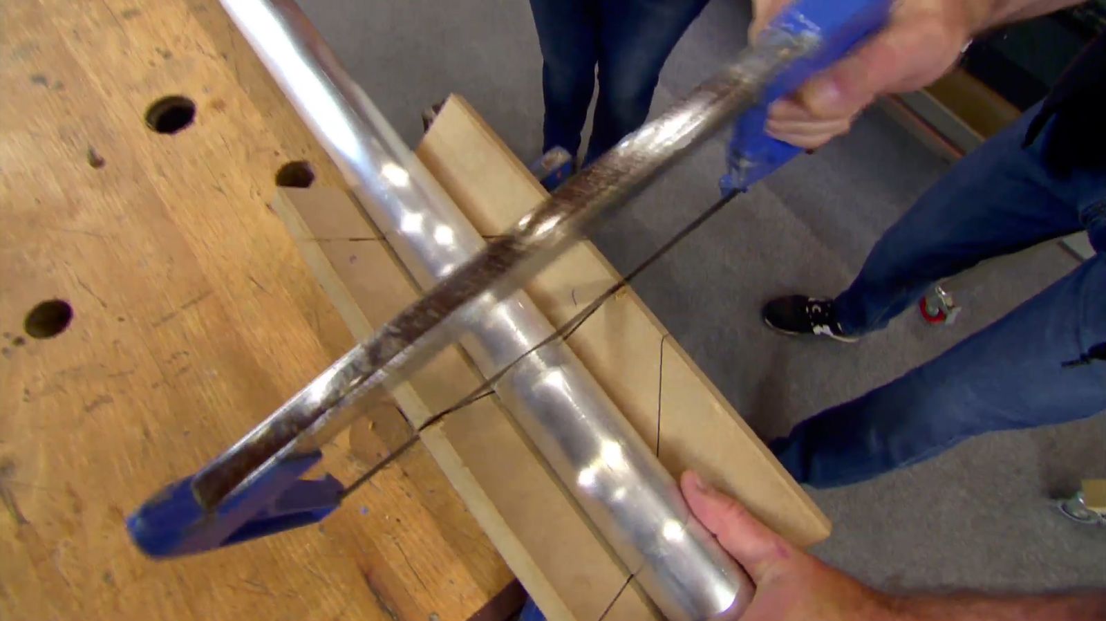 Construir un xilófono de exterior paso 1