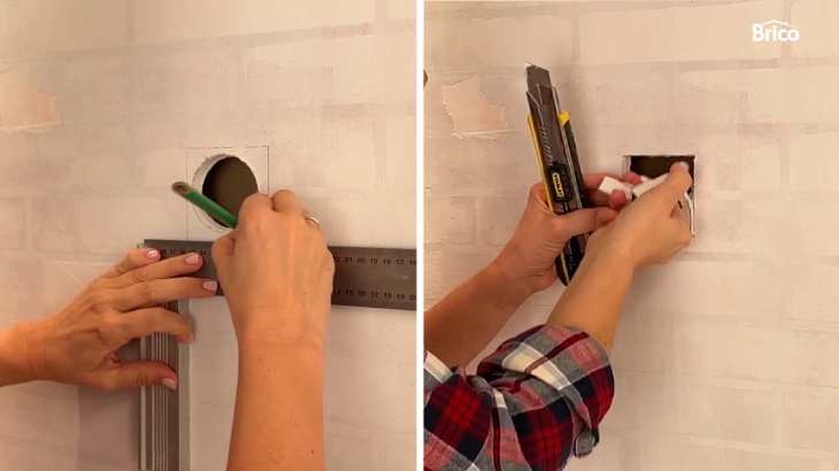 Transformar el agujero redondo en agujero cuadrado