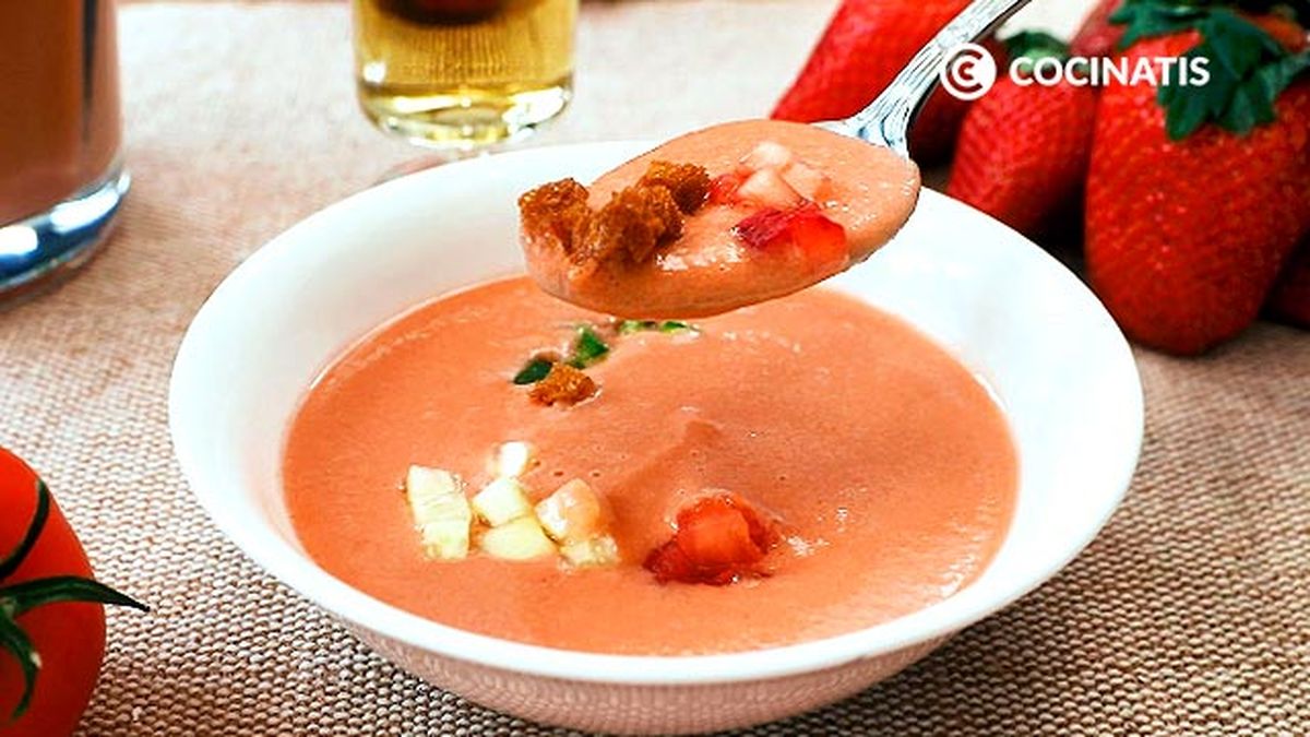 Receta de gazpacho de fresas  paso 6