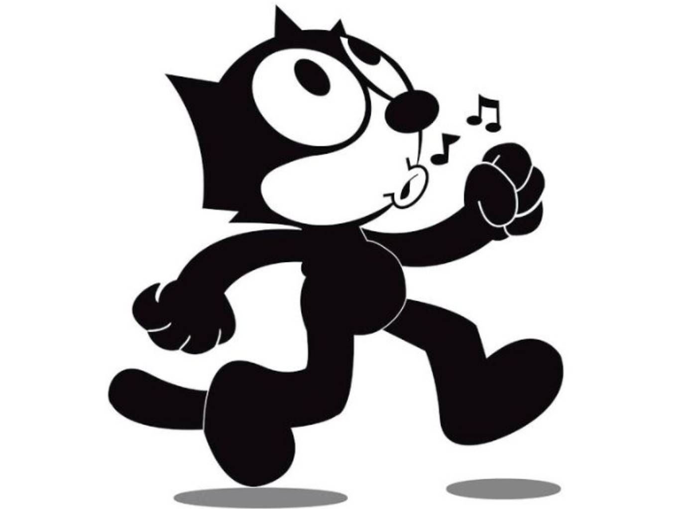 El Gato Félix, pionero de los dibujos animados y uno de los tuxedos más célebres.
