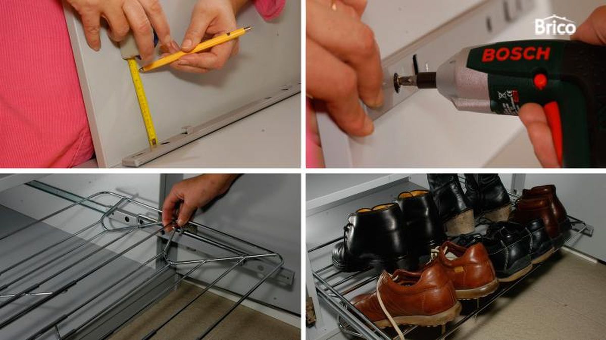 Pasos para instalar un zapatero extraíble y extensible