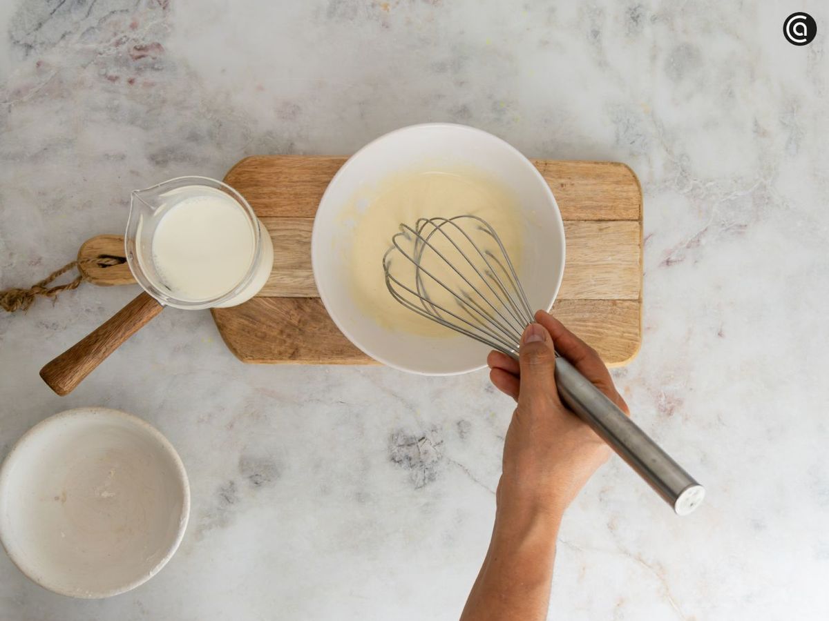 Mezcla con una varilla