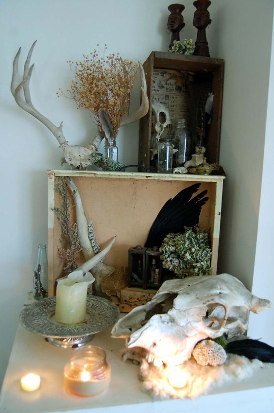 altar pagano huesos