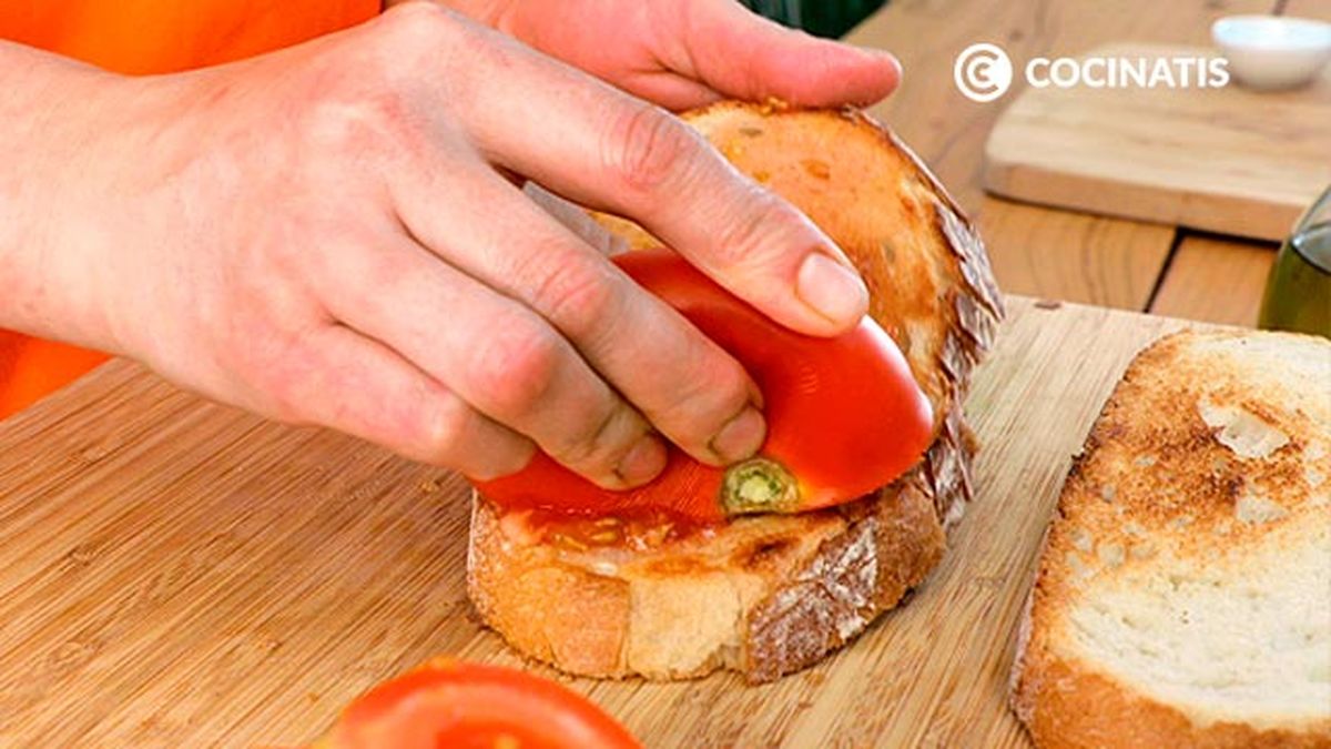 Receta de pan tumaca  paso 2