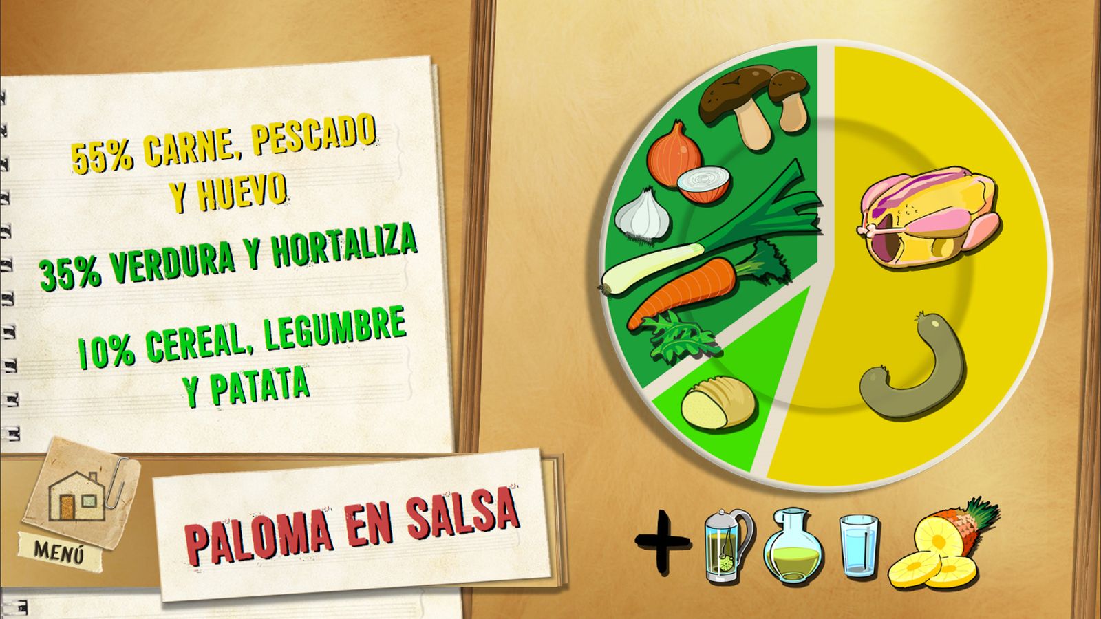 6051 1 Paloma en salsa plato