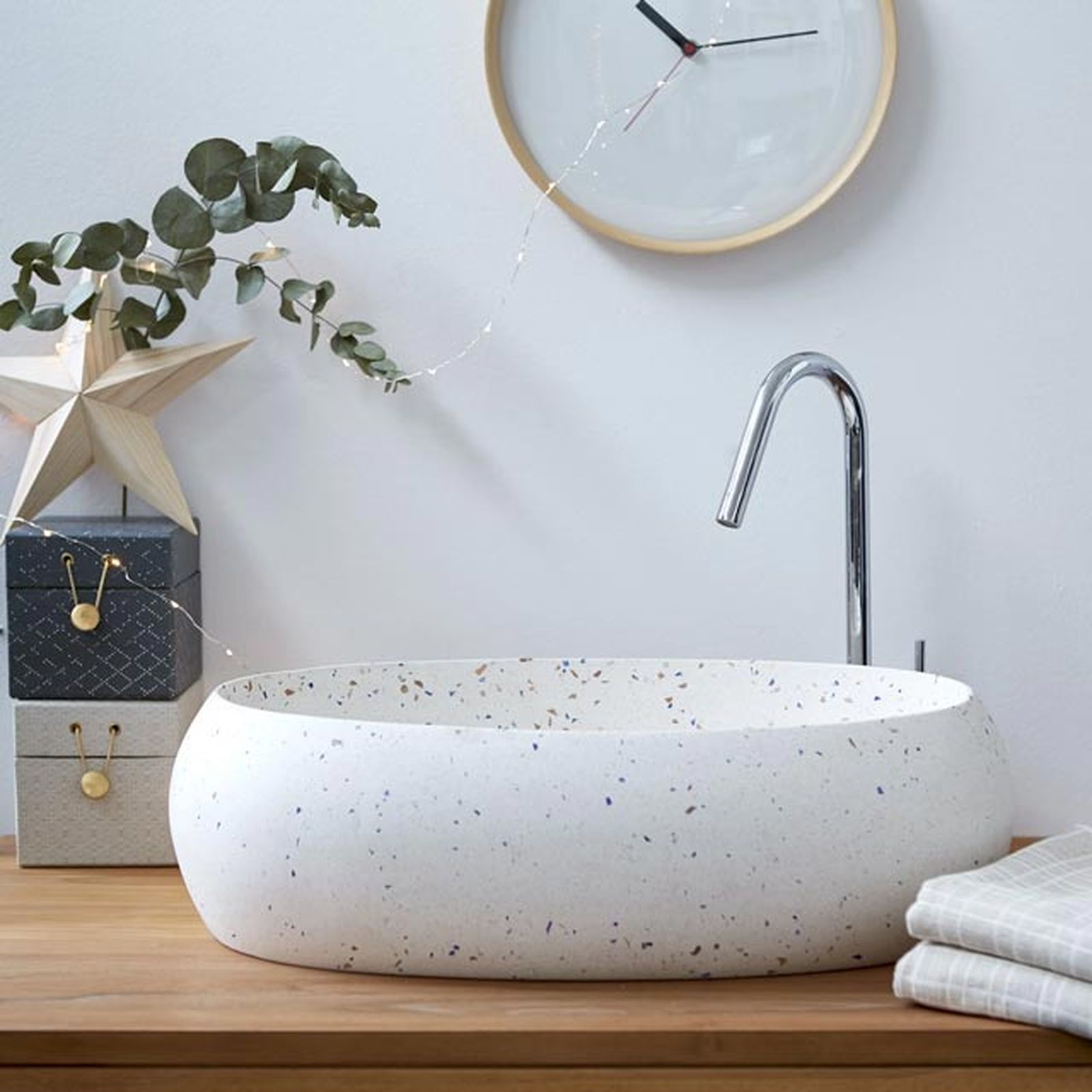 Lavabo  terrazzo Orion confetti tikamoon