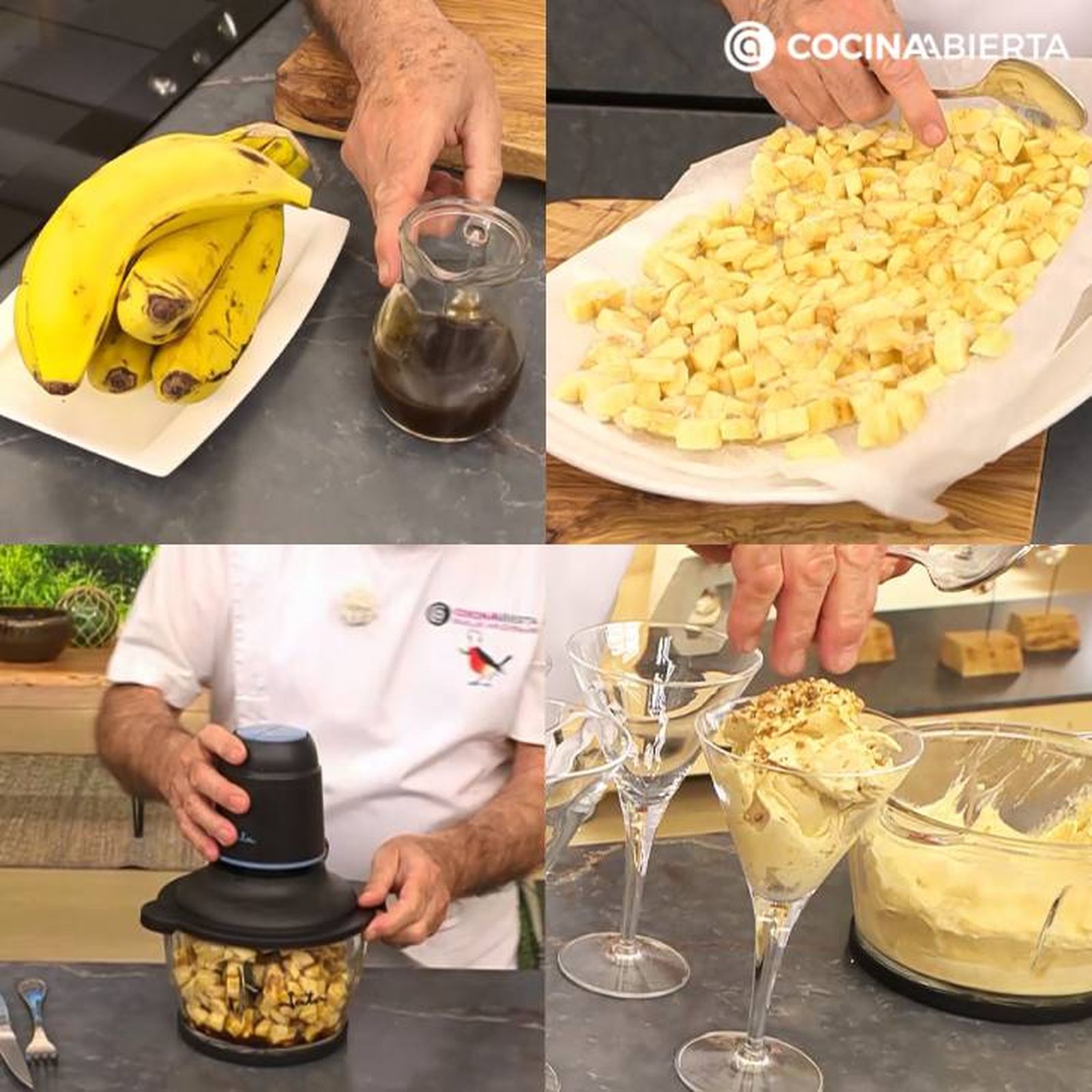 Cómo hacer helado de plátano y café paso a paso