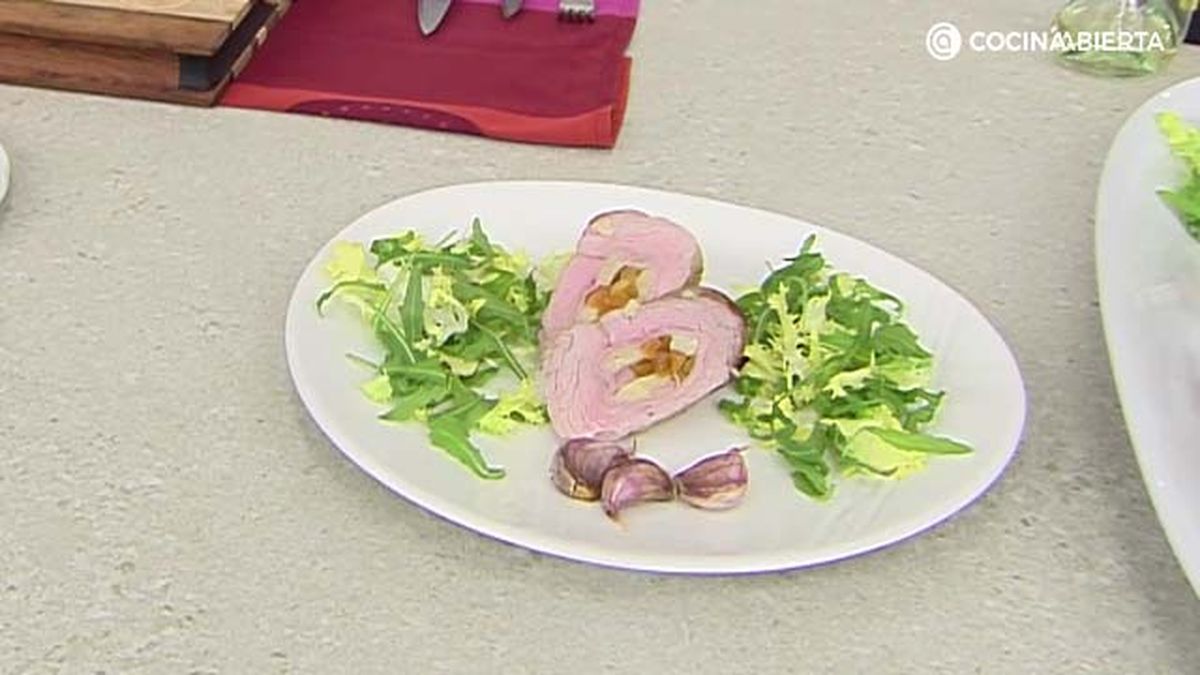 Solomillo de cerdo relleno de jamon y queso paso 6