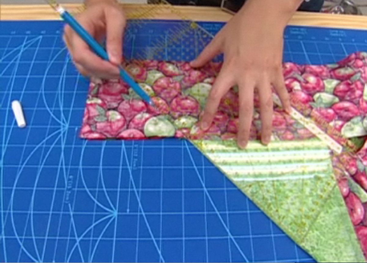 Mantel individual de patchwork paso 4