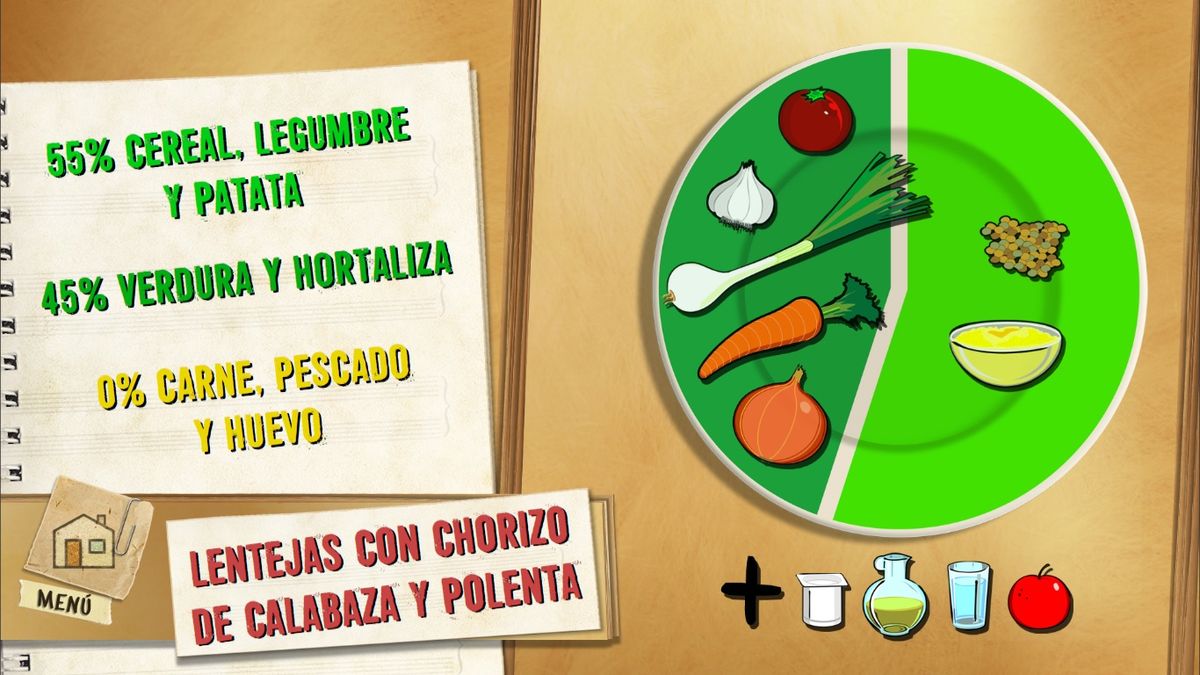 6156 1 Lentejas con chorizo de calabaza y polenta plato