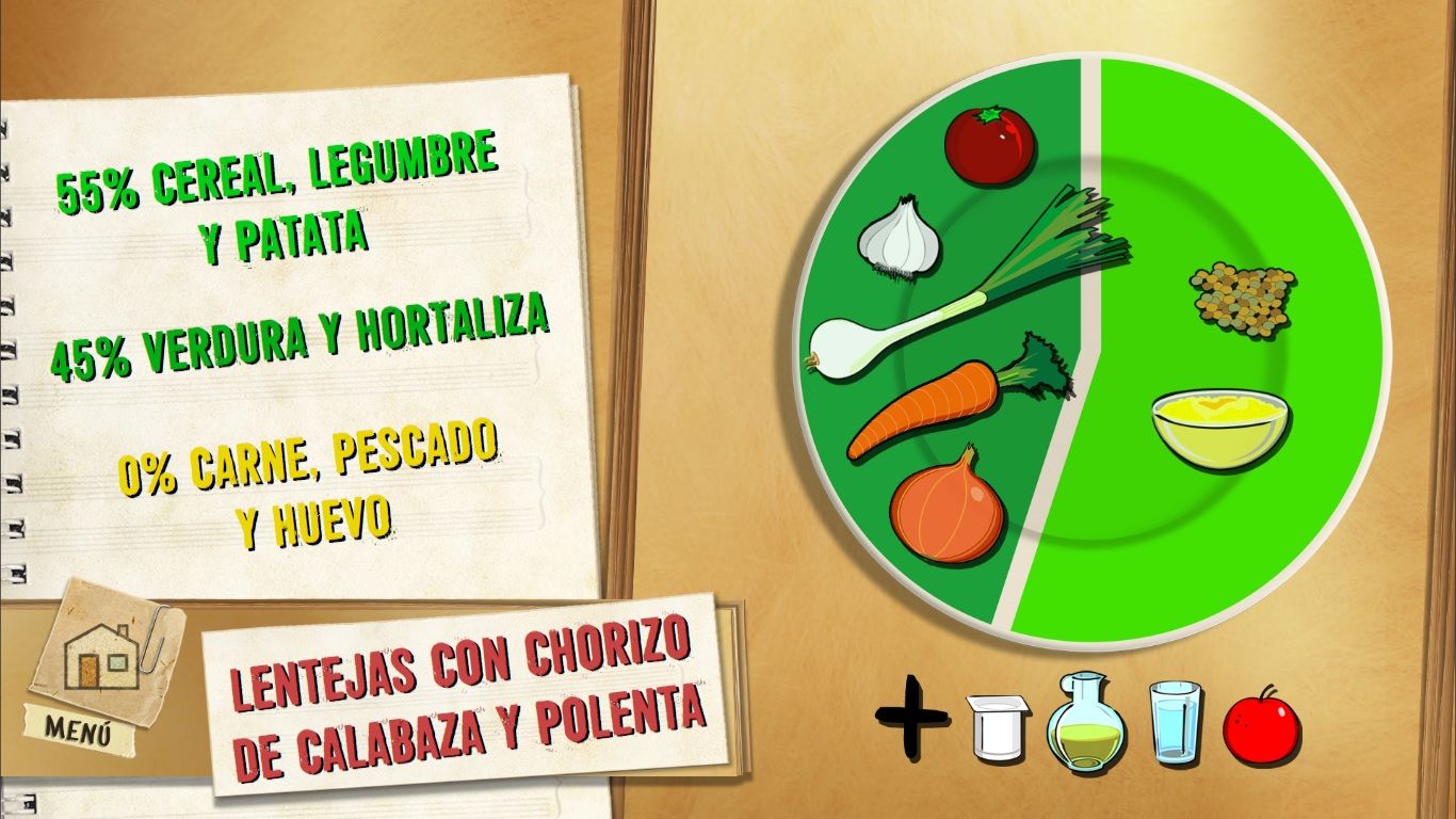 6156 1 Lentejas con chorizo de calabaza y polenta plato