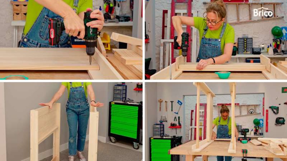 Fijar la estructura de la jardinera