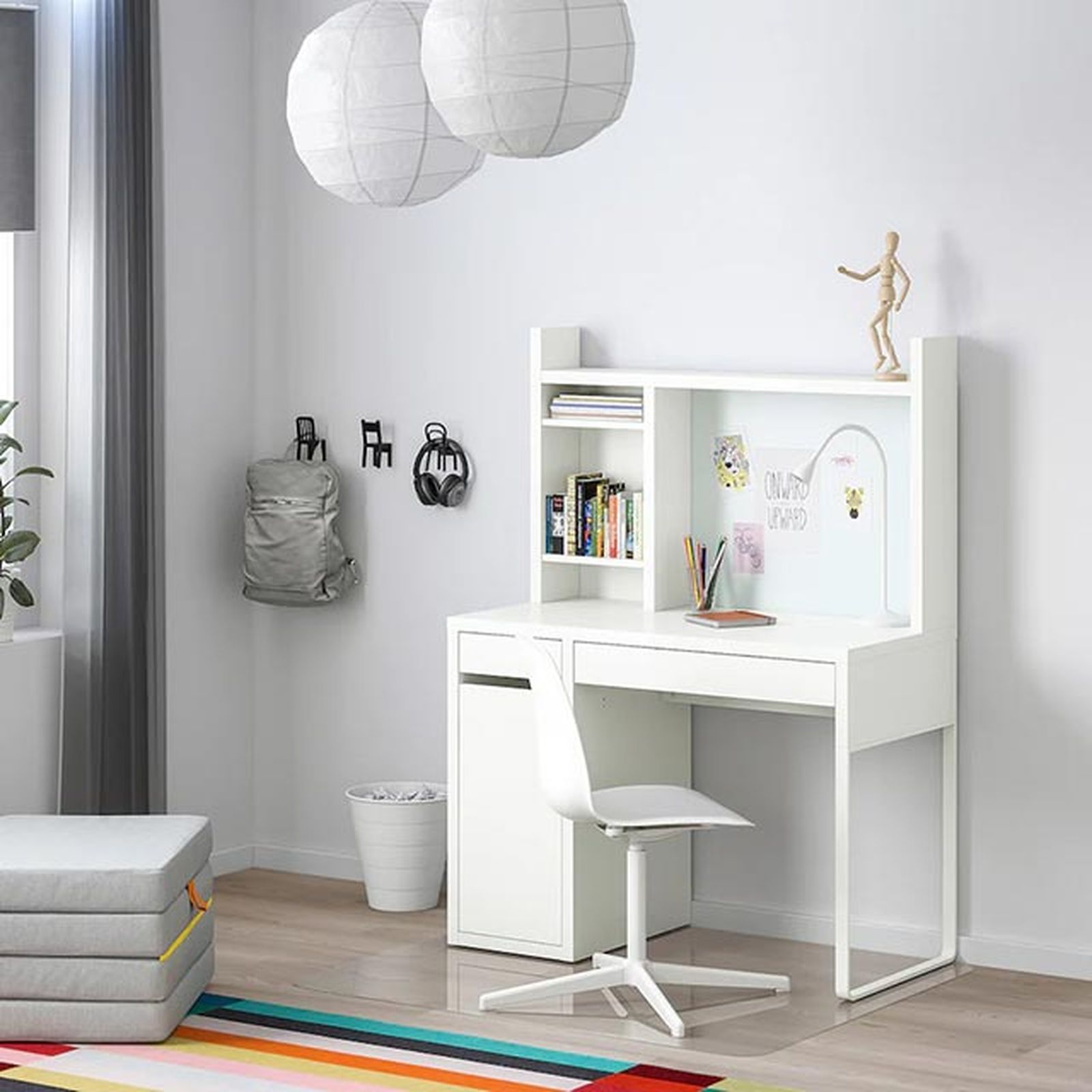 decorar dormitorio adolescente micke escritorio blanco 1