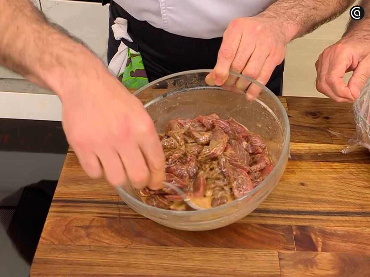 Marina la carne de ternera