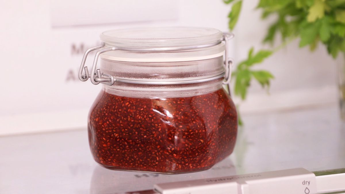 Mermelada de frambuesa con semillas de chía  paso 5