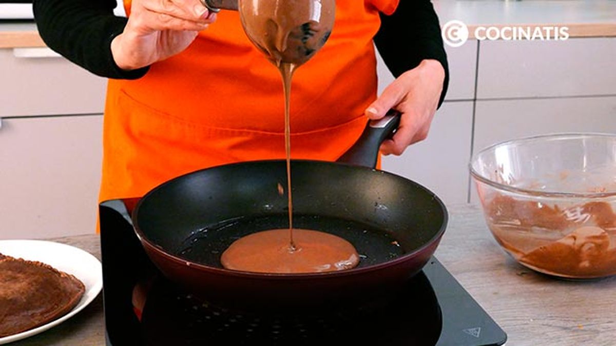 Receta de tortitas de chocolate  paso 4