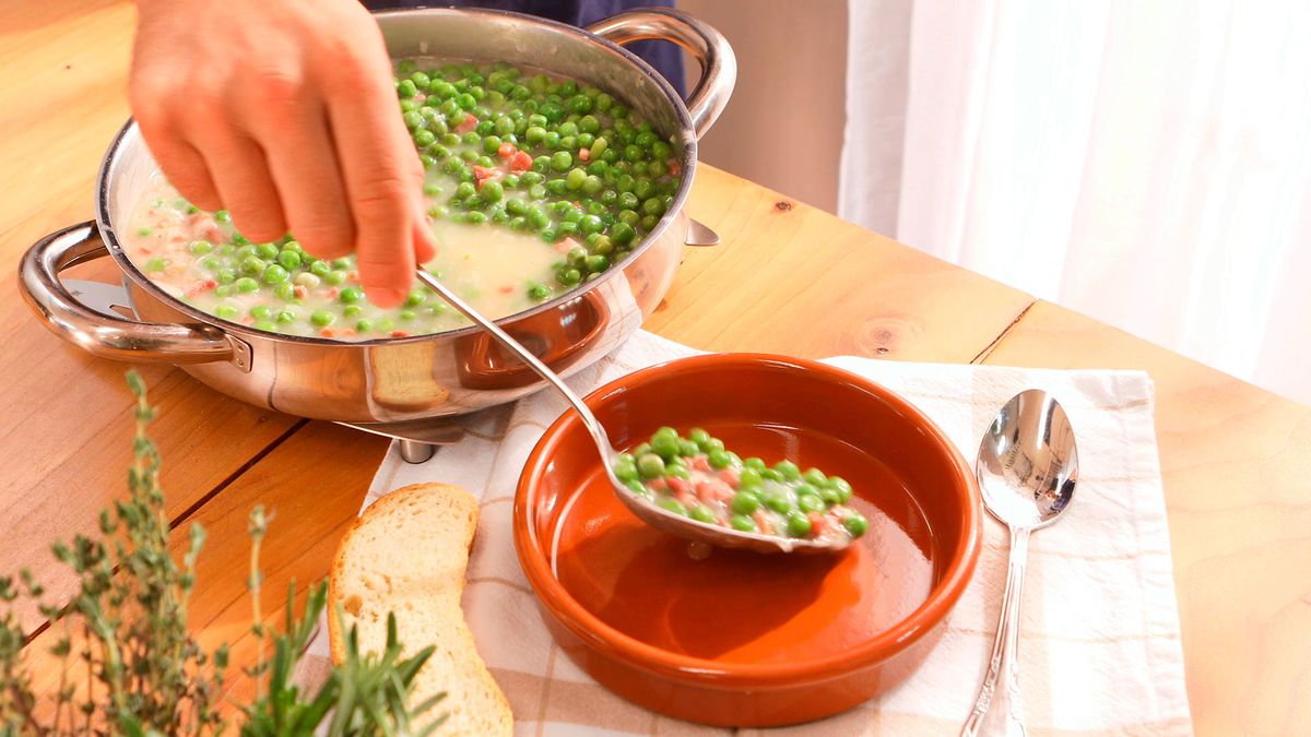 Guisantes con jamón   Paso 6