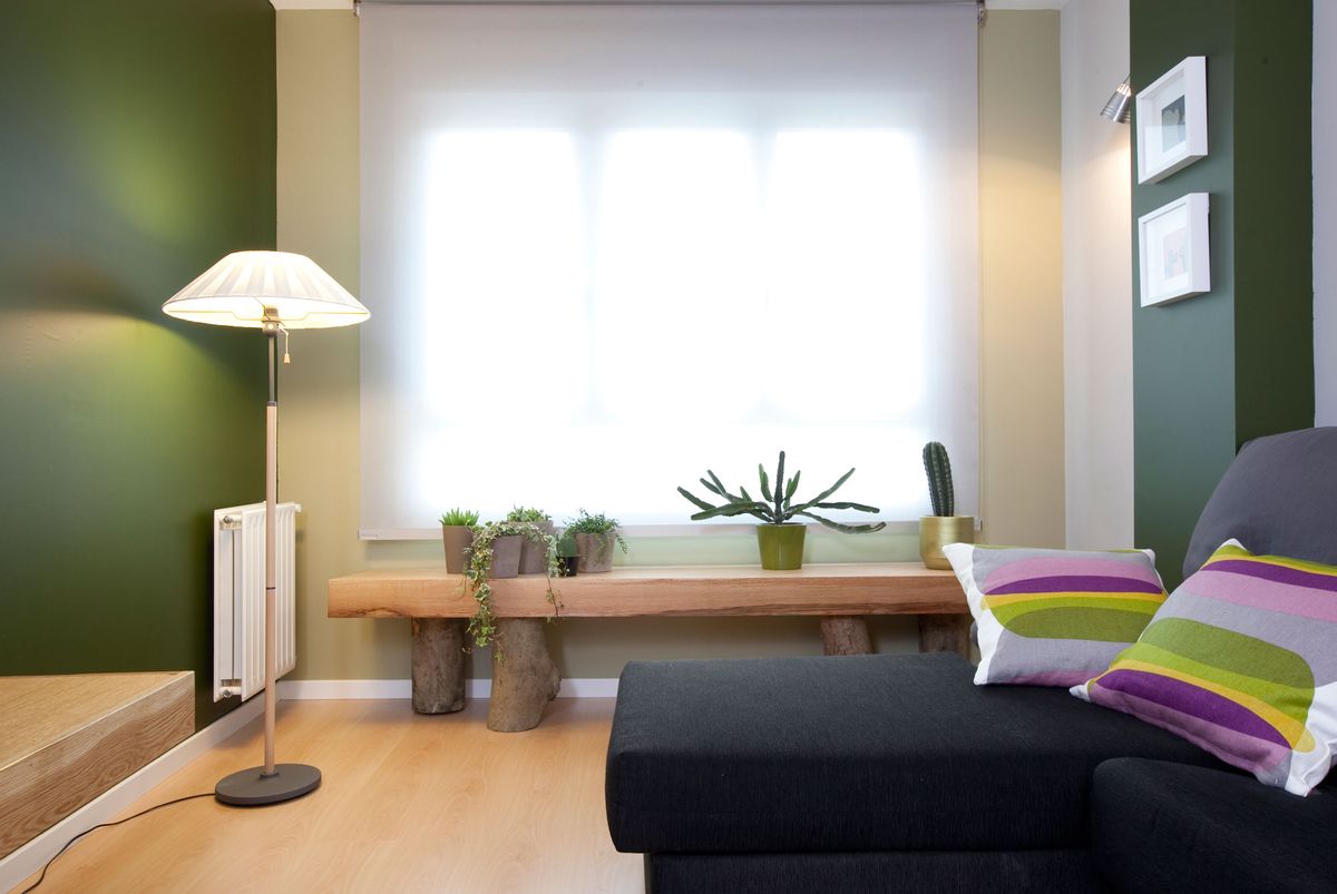 Salón natural, fresco y acogedor después 4