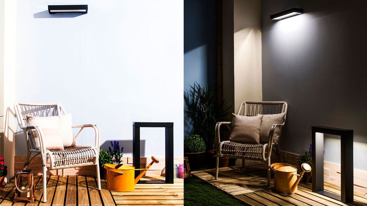 leroy merlin lamparas  solares apliques columnas