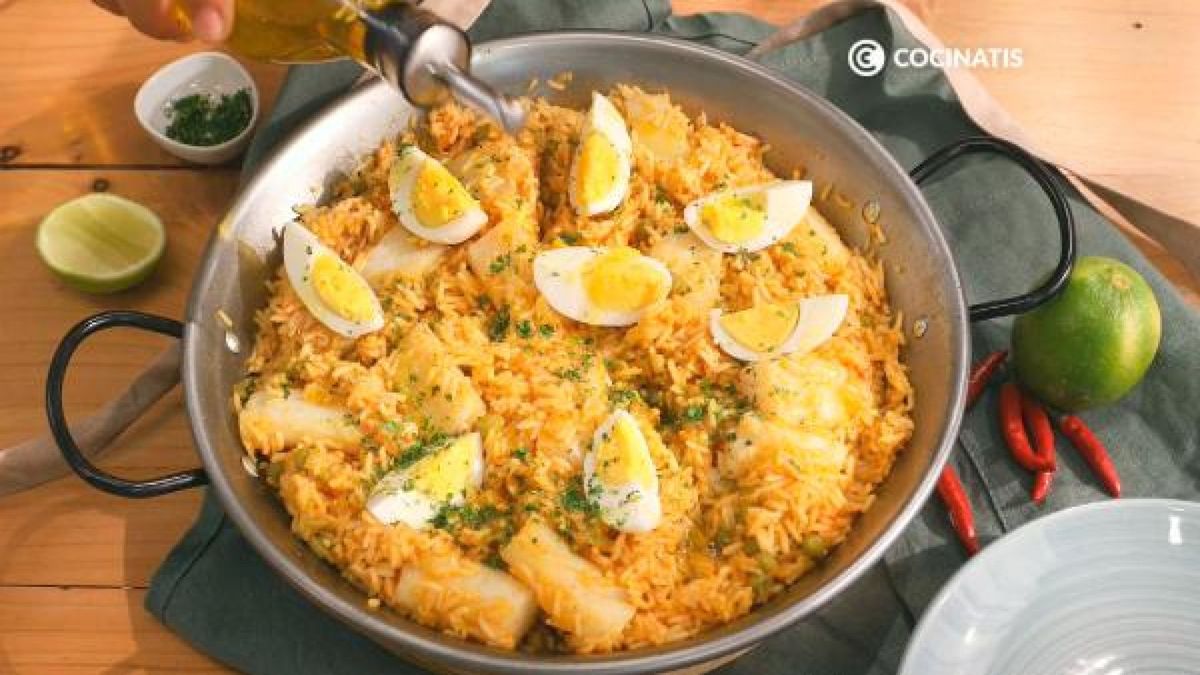 Arroz al curry con bacalao y huevo   Paso 6