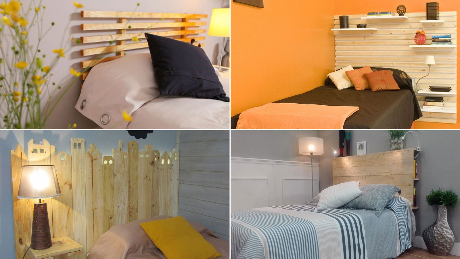 Ideas para hacer cabeceros con listones de madera