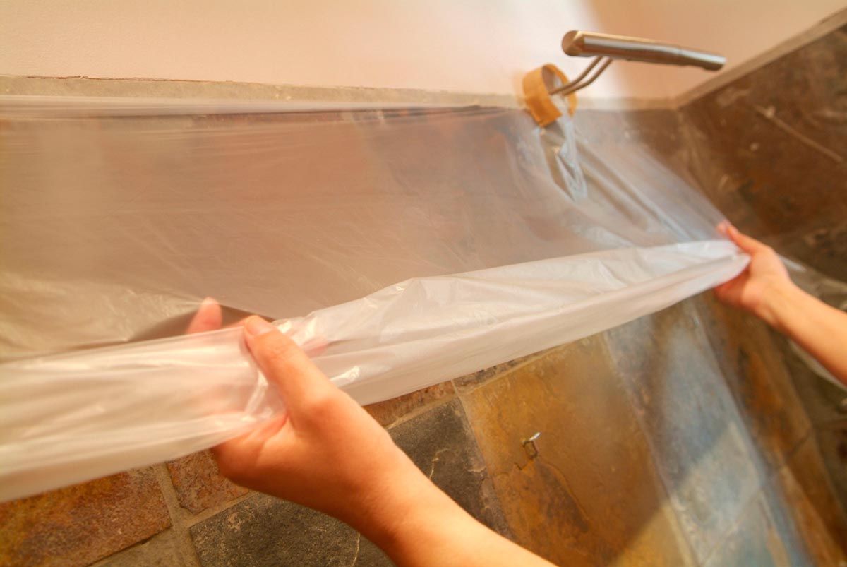 Pintar pared de baño paso 1