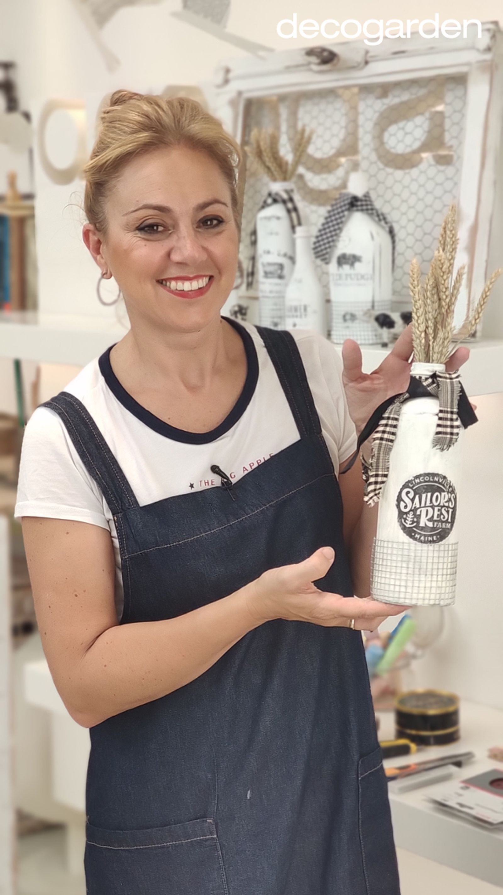 como decorar botellas de cristal logo