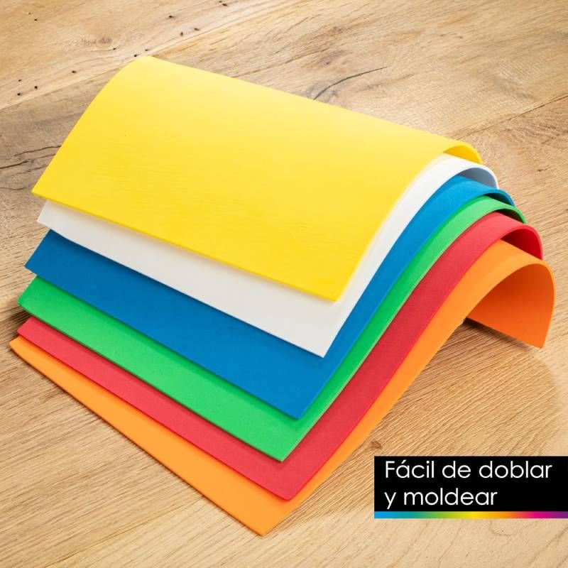 Goma EVA de colores.