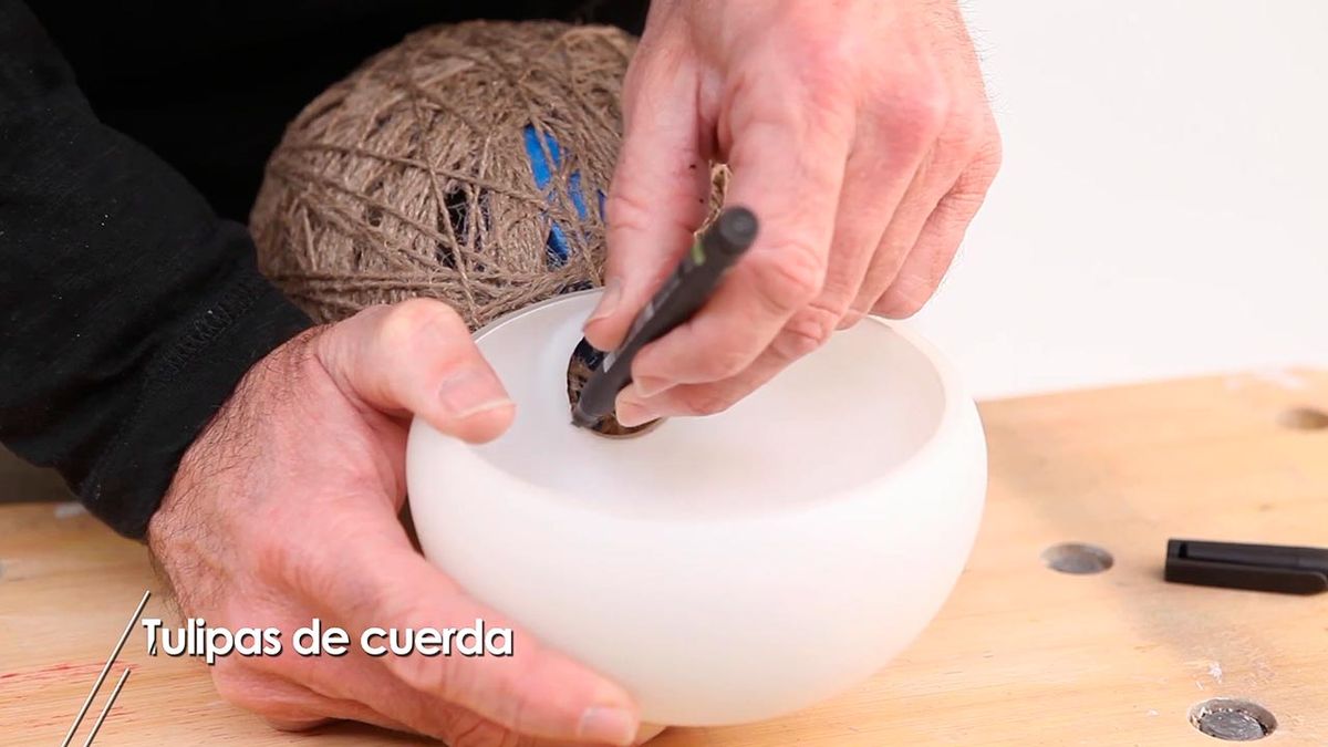 Como hacer tulipas de lampara con cuerdas paso 6