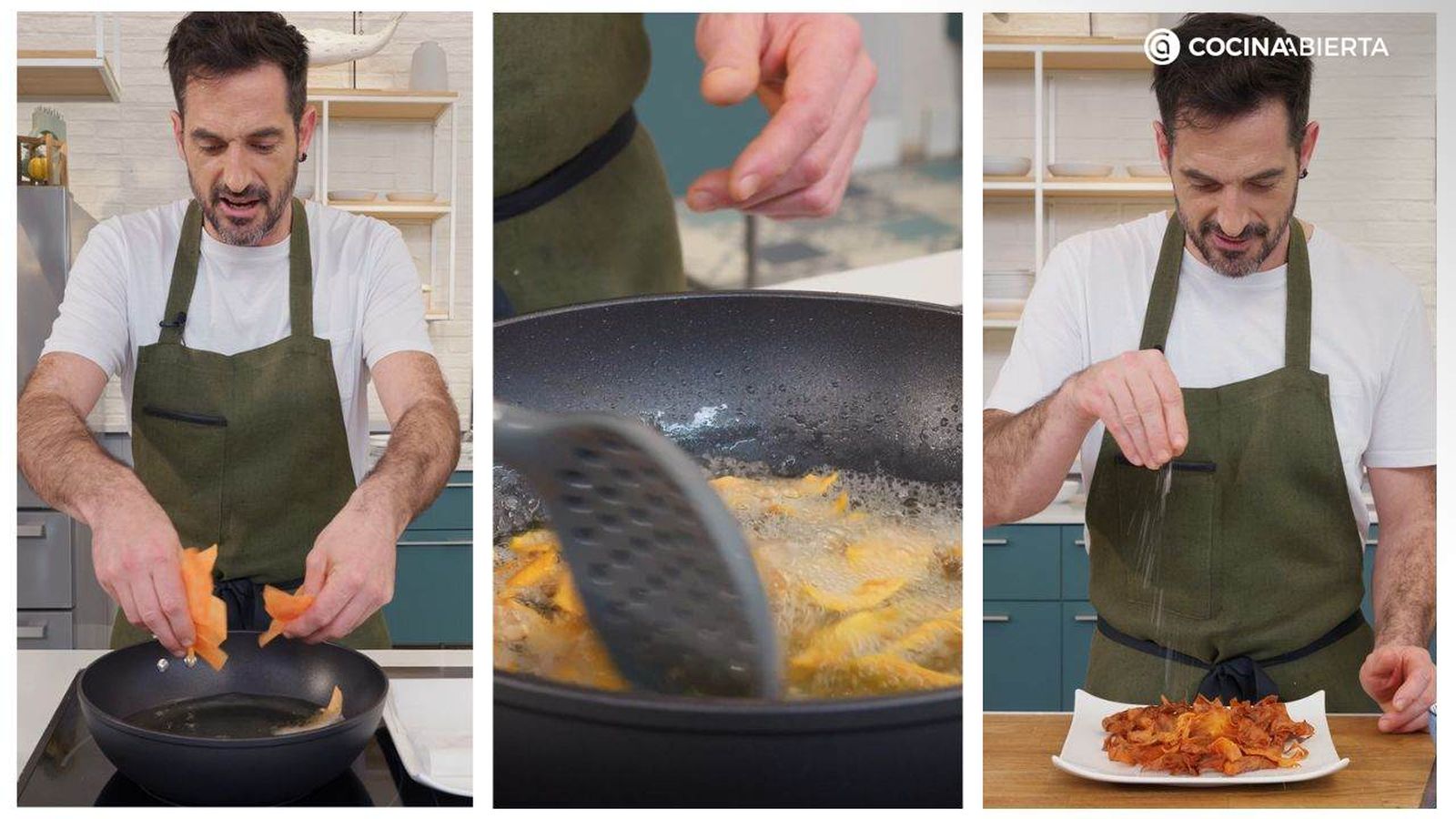 Aprende a preparar chips vegetales sin mandolina con el truco de Joseba Arguiñano