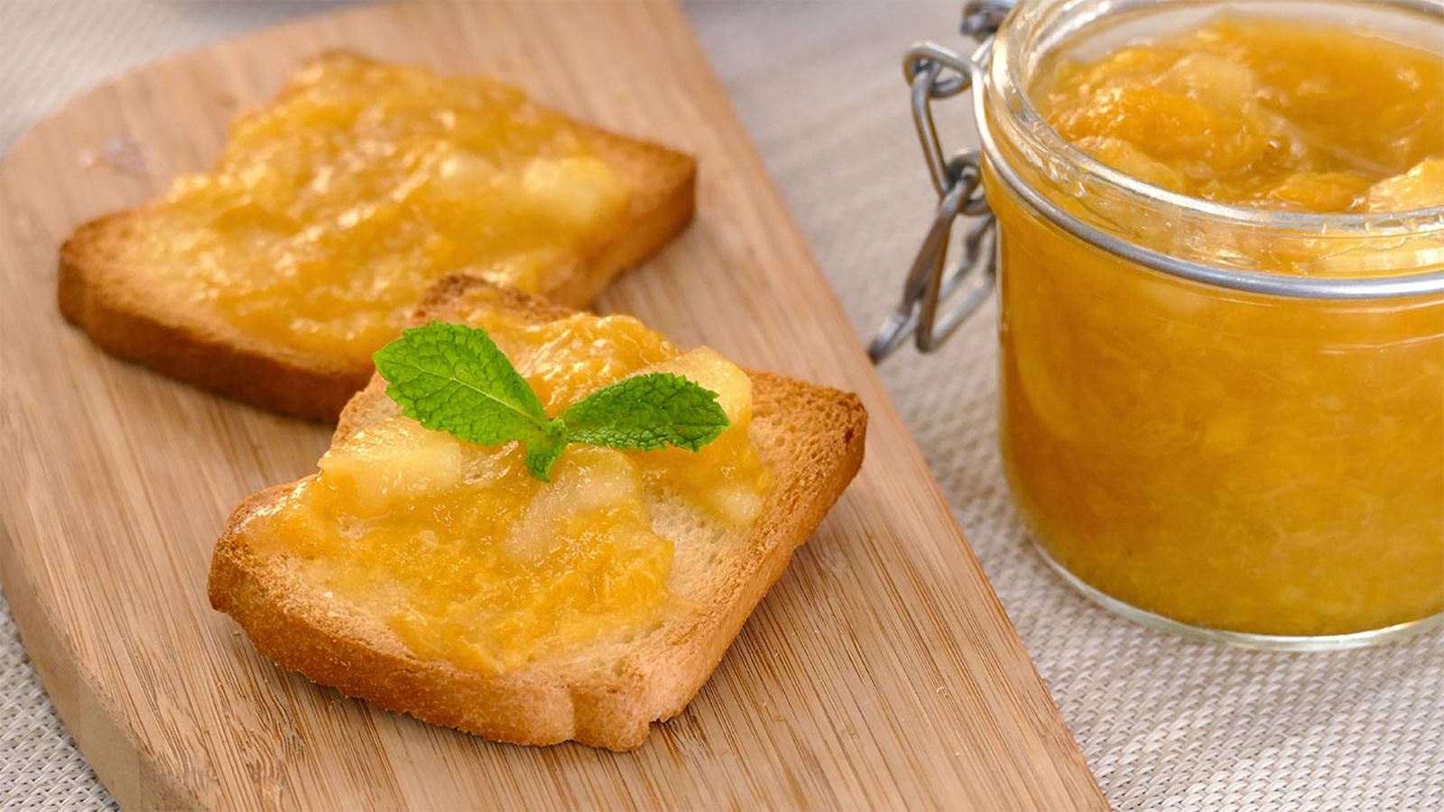 Receta de mermelada de melocotón y manzana (sin azúcar)